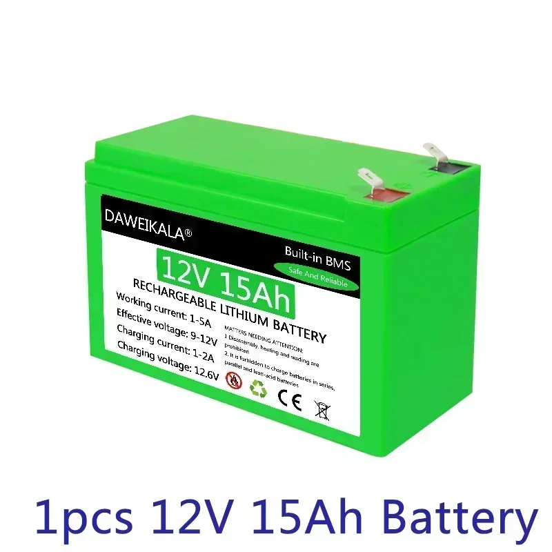 12 V lithiumbatterij 18650 batterij Deep Cycle voor kinderscooters Zonne-opslagbatterij Elektrische verlichting Buiten - afbeelding 1