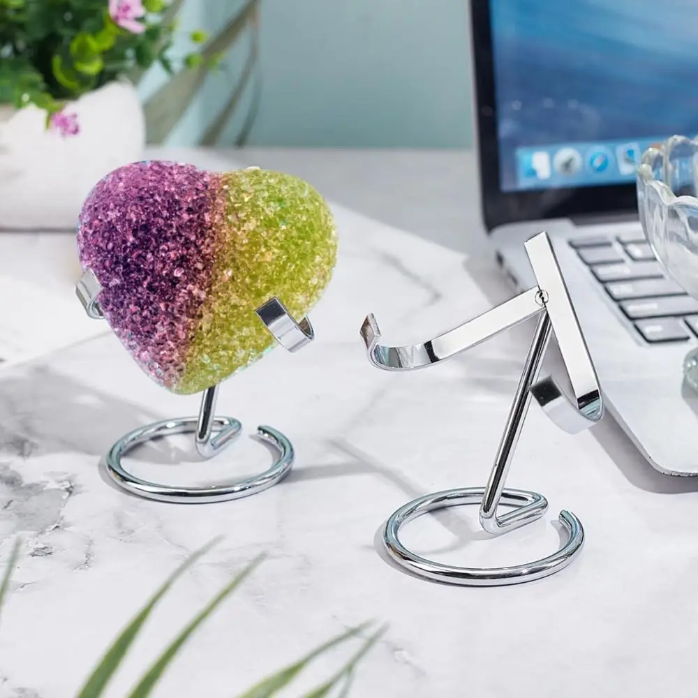 Creative Metal Crystal Ball Holder Mini Platinum Iron Crystal Ball Ornament Rack Display Stand For Rocks Nice Gift