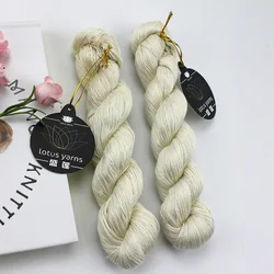 1kg Wholesale 100% Silk Yarn For Knitting Crochet Undyed Soft Natural White Summer Hat Sunscreen Knit Lace Silk 22