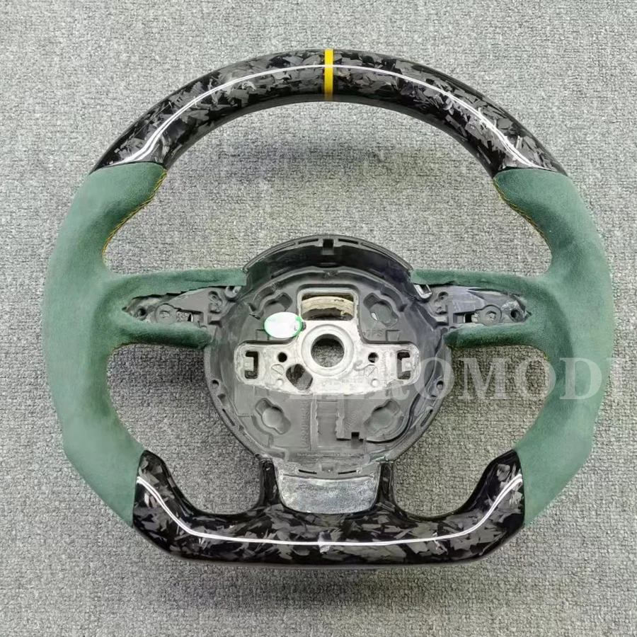 

Car Forged Steering Wheel Green Italy Alcantara Suitable For Audi RS RS3-RS7 S3-S5 2012-2016 Model