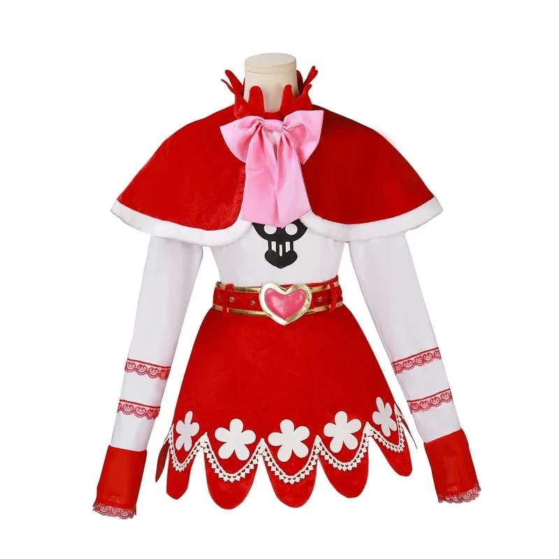 

Аниме Перона, парик для косплея, платье, платье, Хэллоуин, Рождество, красные костюмы для женщин, праздничная форма, одежда, сценическая одежда, 5 футов, 5ftu^