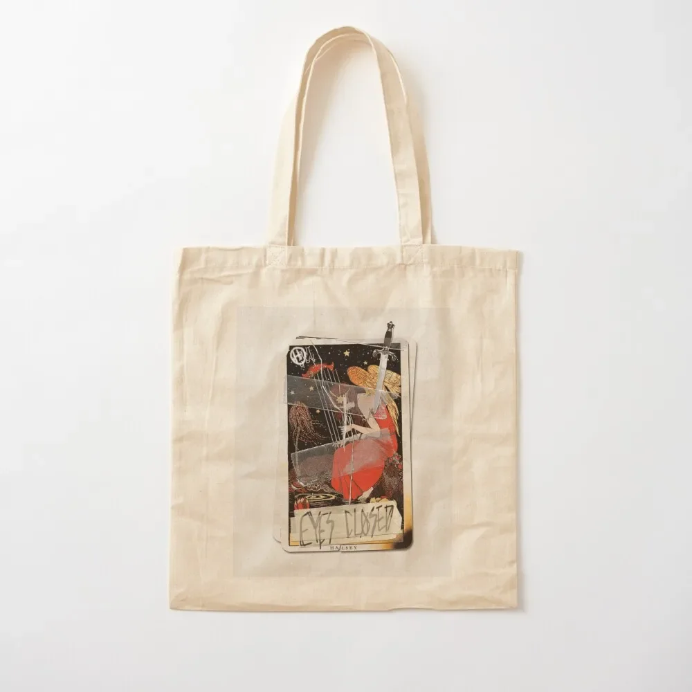 

Eyes closed Tote Bag Custom bag bags woman 2025 custom canvas bag