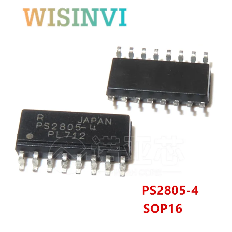 10PCS PS2801-4-F3-A  PS2801C-4 PS2805C-4 PS2801-4 PS2805-4 SOP16 HIGH ISOL ATION VOLTAGE SSOP PHOTOCOUPLER