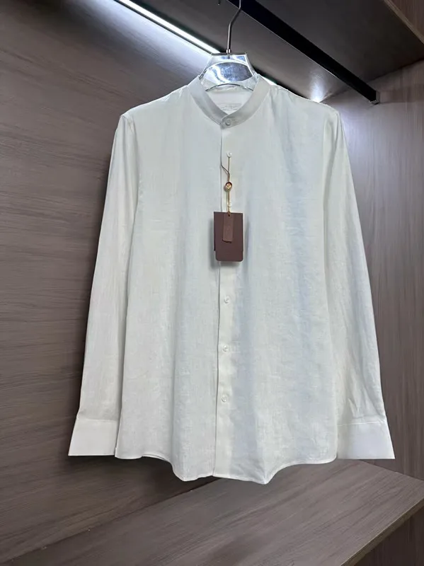 

LP Italian 25ss Crew Neck Business Casual Long Sleeve Linen Shirt