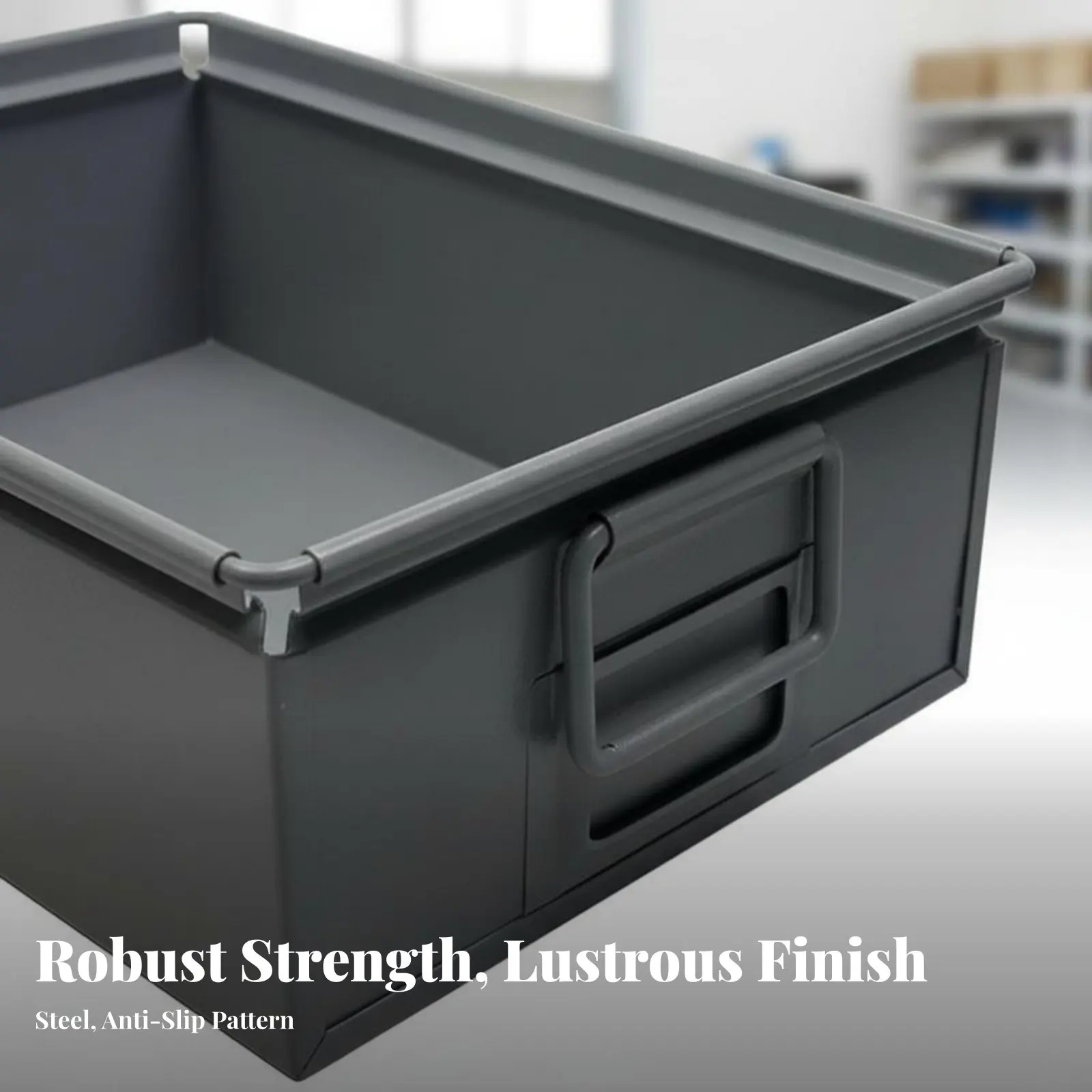 

accessibleTop Component container sturdyDuty workplace Storage Stackable Design adaptable for Warehouse Workers, DIY aficionados