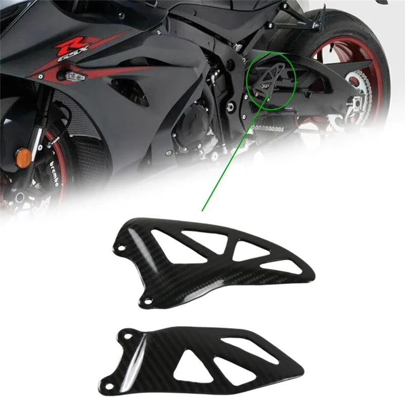Per Suzuki GSXR1000 2017-2024 Colore Fibra di Carbonio Moto Tallone Guard Rearset Piastra Piede Peg Protector Accessori