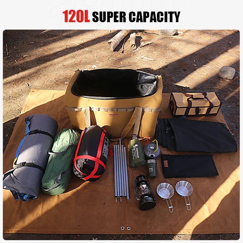 New Large Capacity Camping Supplies Bag 120L 53L Travel Luggage Bag Picnic Storage Bag High Quality Thick Oxford Cloth Backpack