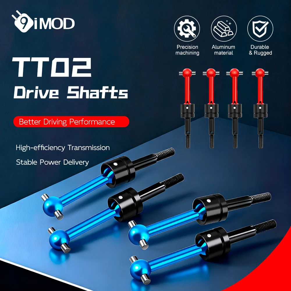 9IMOD 4Pcs 70mm CVD Drive Shaft For Tamiya TT02 1/10 RC On Road Car