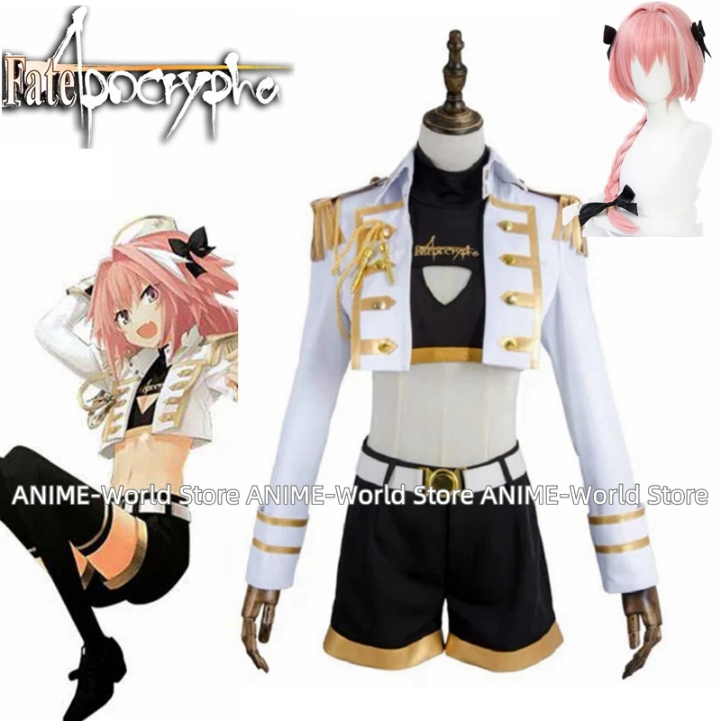 《Custom Size》Unisex Anime Cos Fate Grand Order FGO Astolfo Cosplay Costumes Outfit Halloween Christmas Wig Uniform Custom Size