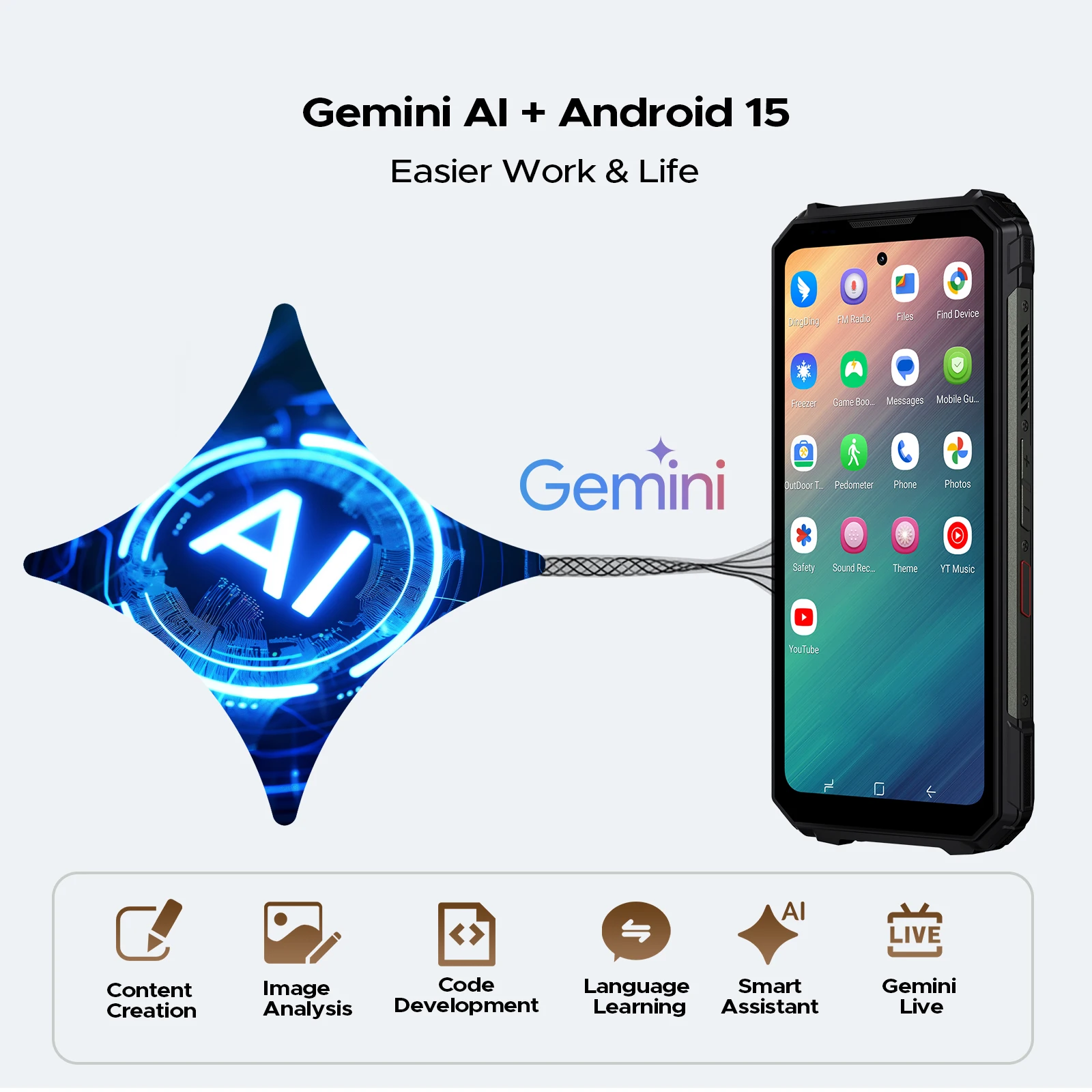 DOOGEE V Max LR 5G هاتف متين ليزر Rangefinder أضواء التخييم المزدوجة 16GB 512GB ROM 6.78 ''عرض 20500mAh بطارية الهاتف الذكي