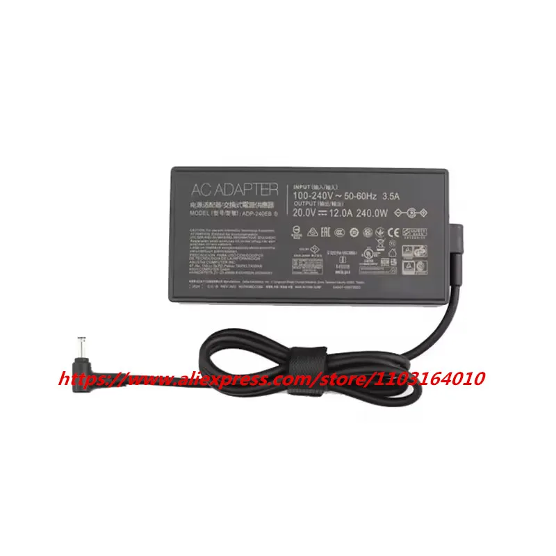 Genuine ADP-240EB B A20-240P1A 20V 12A 240W 6.0x3.7mm AC Adapter For Asus ROG Strix Scar 15 G533QS G533QS-HQ132T