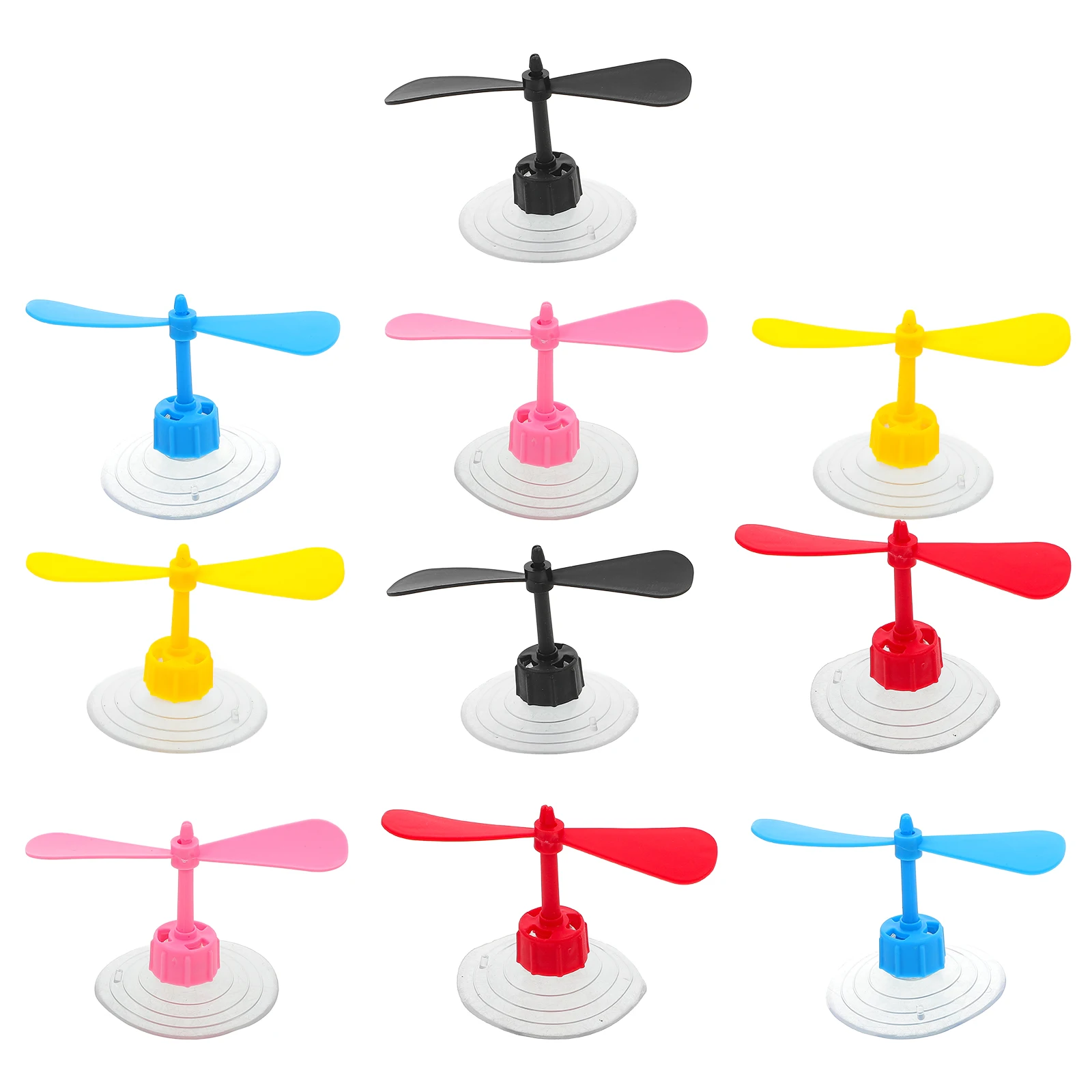 

10 pcs Windmill Decor Accessories Cute Dragonfly Suction Cup Bike Decorations Yellow Propeller Durable Sturdy
