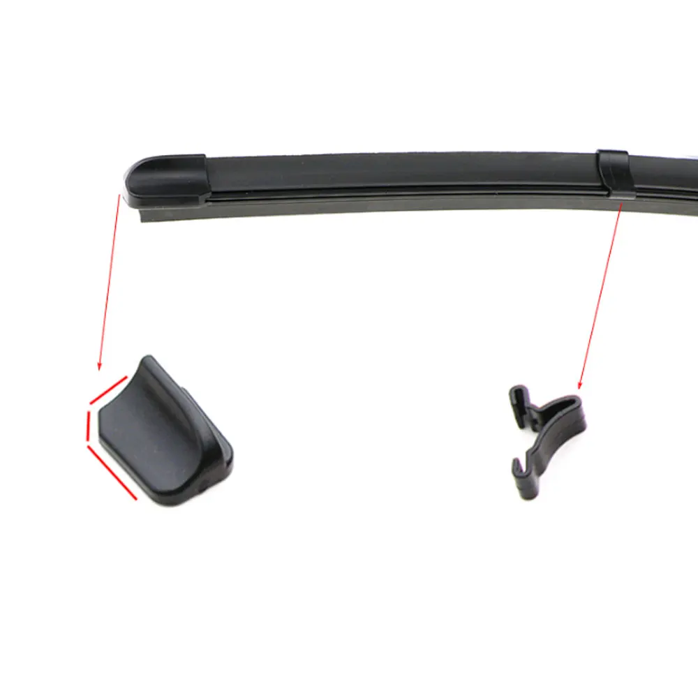 Attaches universelles de clip de pare-brise de voiture, pièces de lame d\'essuie-glace, couvercle d\'essuie-glace, capuchon de carte, accessoires