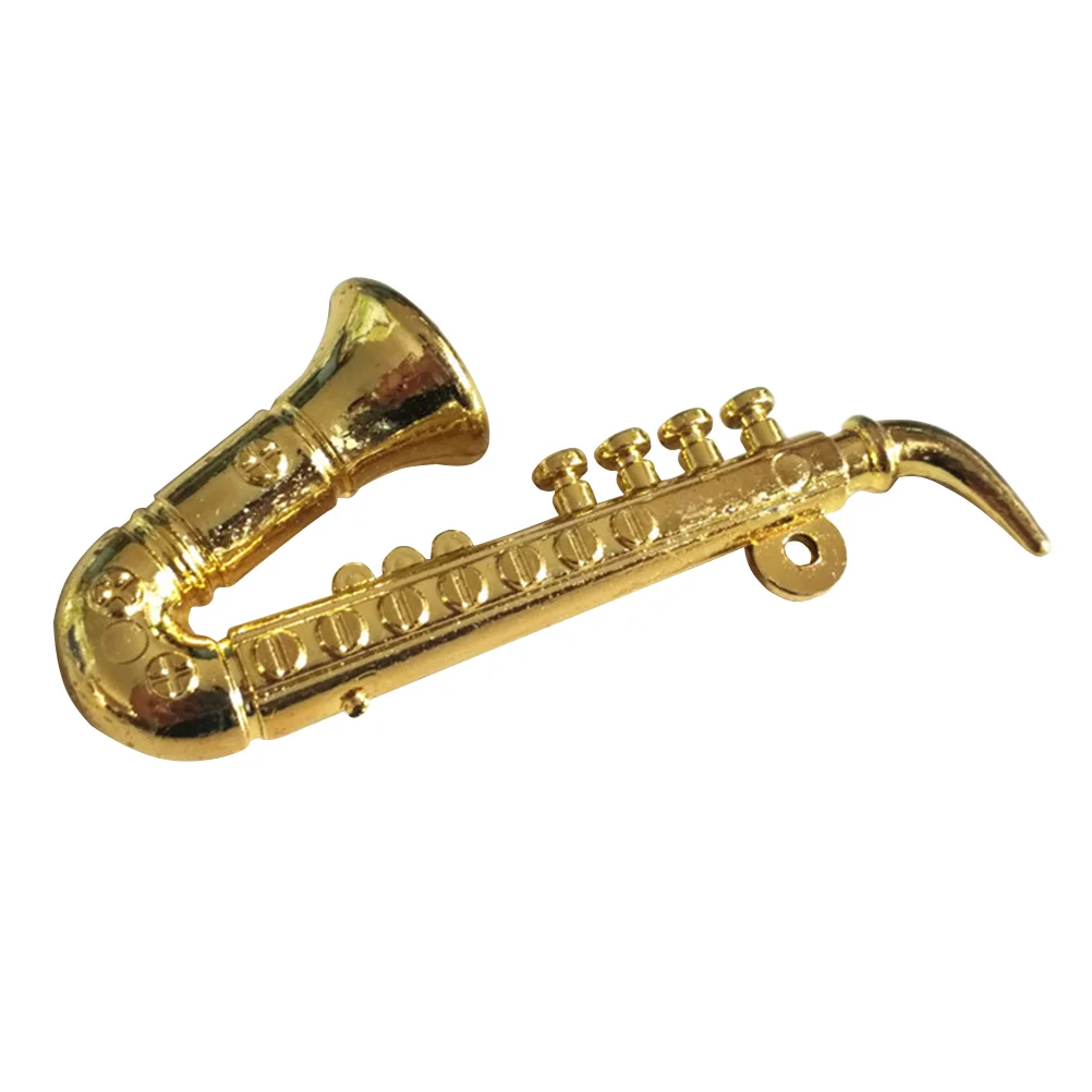 Musical Instrument Decor Mini Instrument Toy for Home Kid Bedroom (Golden, Saxophone Pattern) Kid Instrument Toy