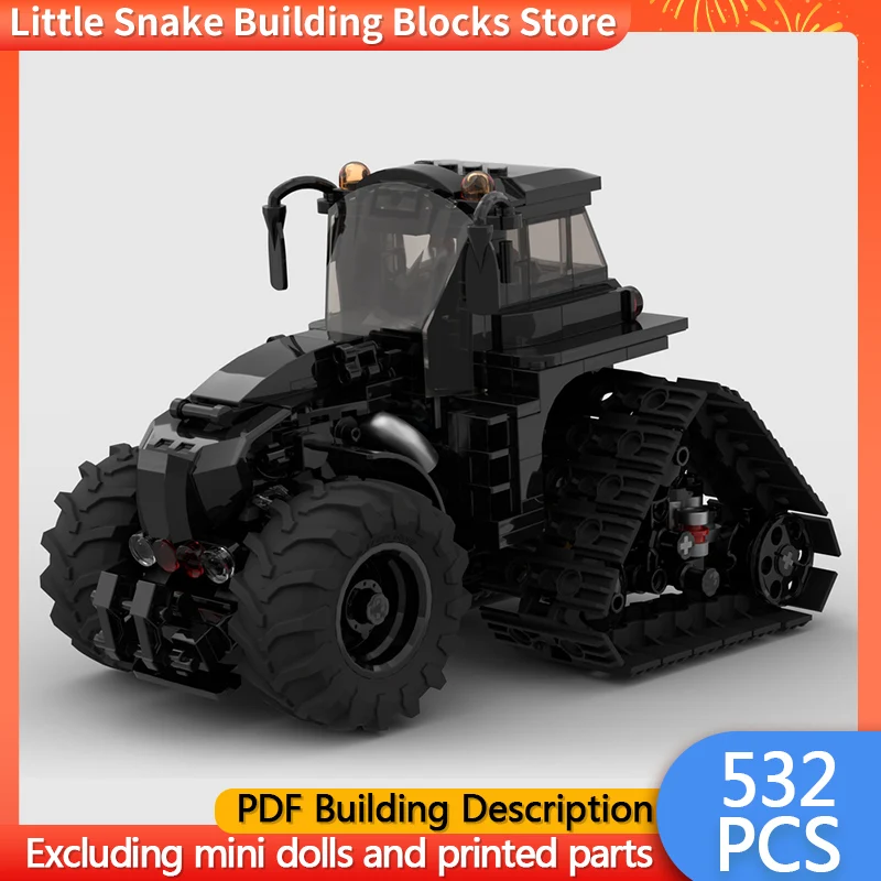 City Car Model MOC Building Bricks S416 Agricultural Tractor Modular Technology Gifts Holiday Assemble Children Toys Suit