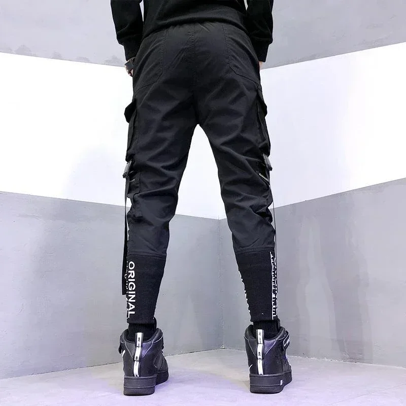 Pantaloni uomo matita Hip Hop pantaloni Cargo per uomo Harem ricamo Slim Harajuku Street Plus Size Big Baggy Emo Fashion Y2k nuovo In