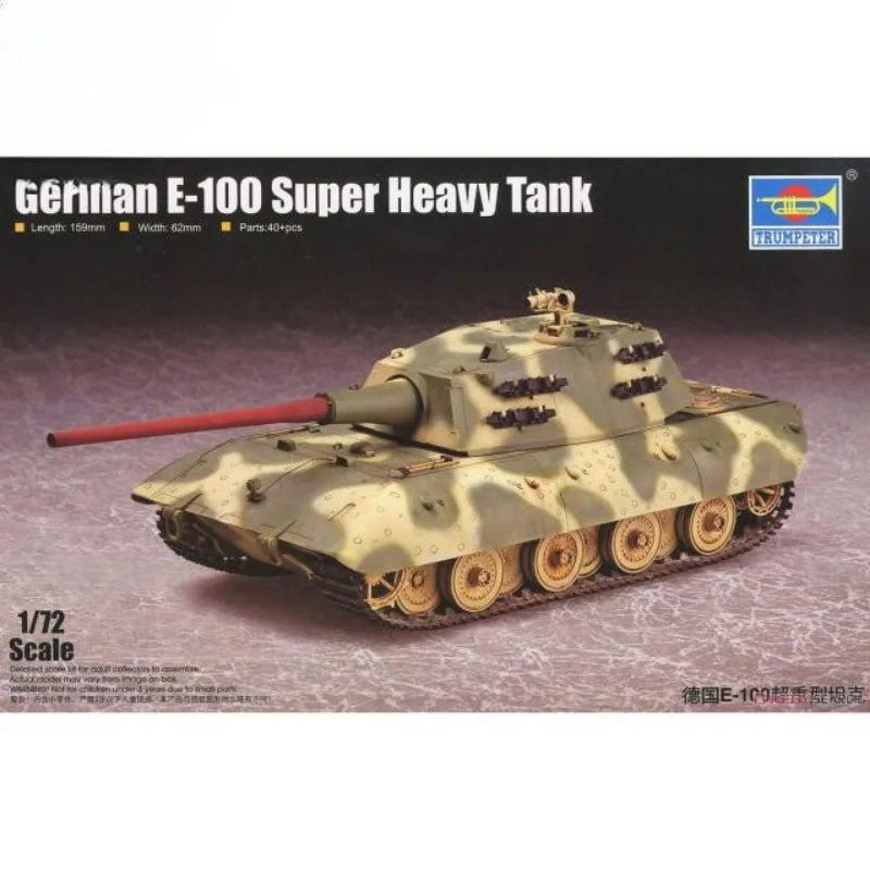 

TRUMPETER 07121 1/72 German E-100 Heavy Tank Military Assembled Plastic Model Chariot