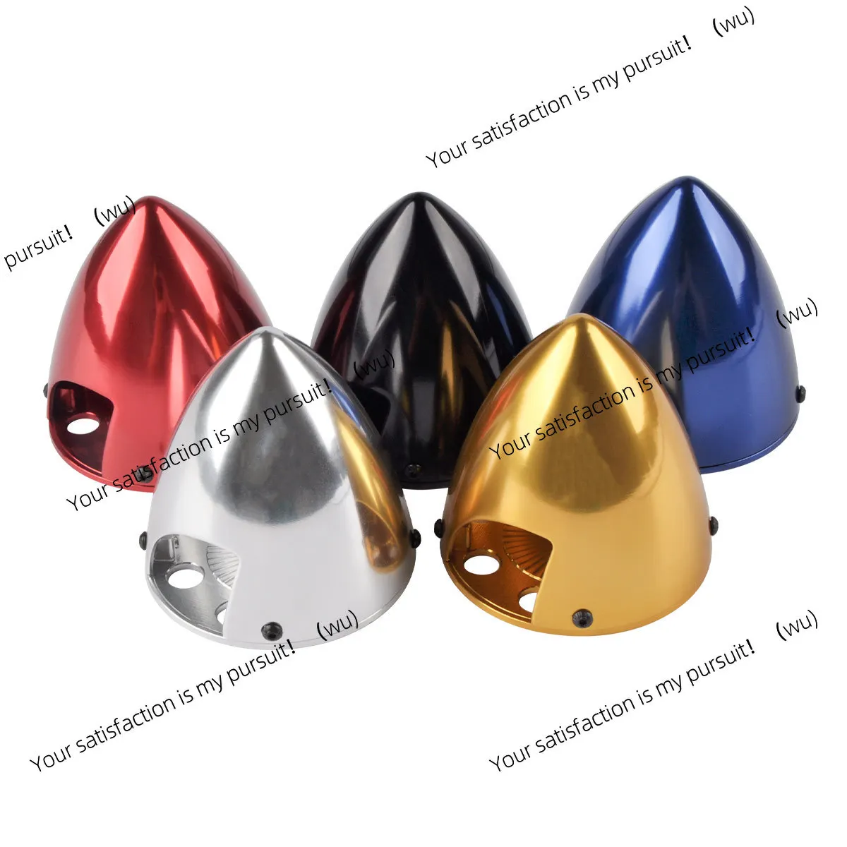 Carénage en alliage d'aluminium de 2,5 pouces, avec vis latérales adaptées aux hélices à deux pales pour moteur.