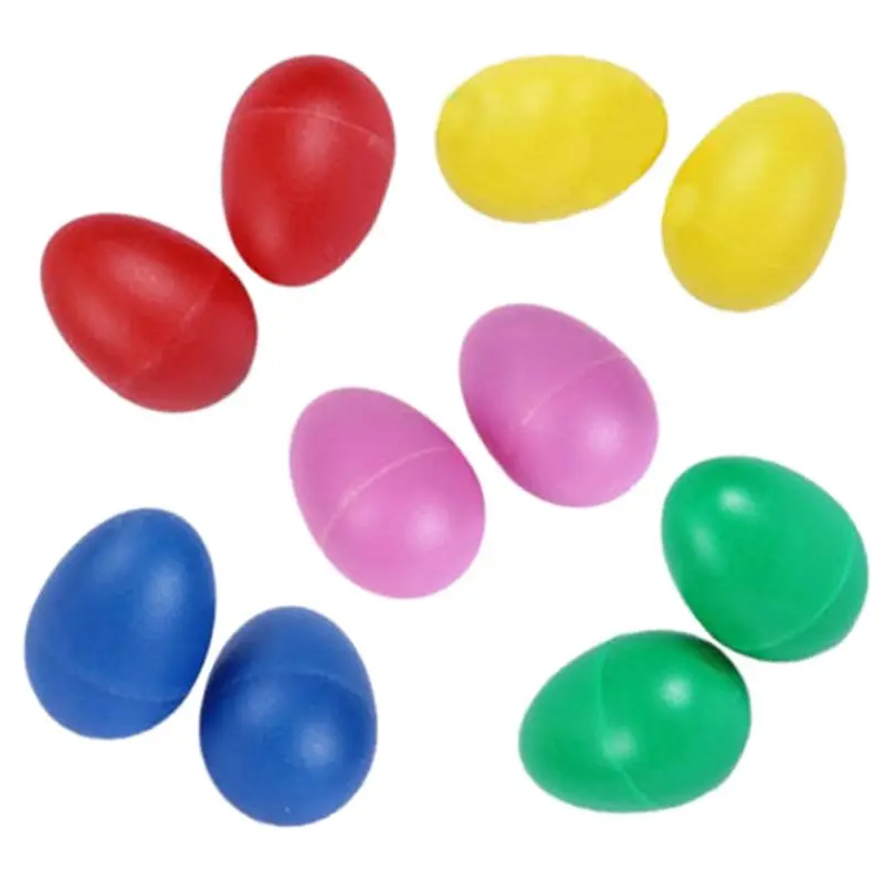 10 pezzi di plastica a percussione strumento musicale giocattoli Egg Maracas shaker