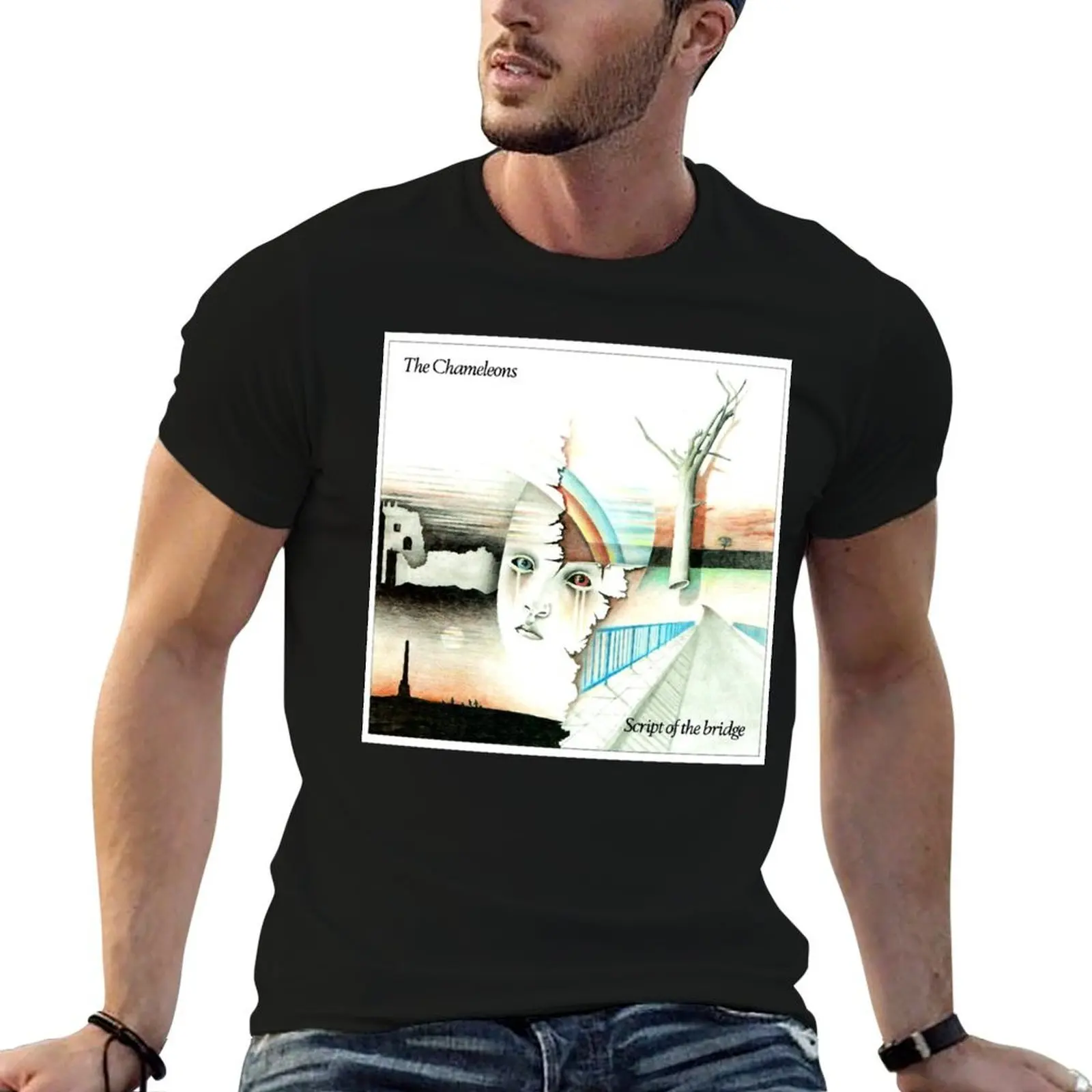Camiseta con estampado gráfico de Value The Chameleons Script Of The Bridge Dont Fall Up The Down Escalator para hombre