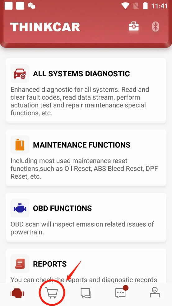 THINKCAR Thinkdiag/THINKDIAG 2 Update All softwares Renewal 1 Year Free Full System Diagnose 15 Resets Active Test for All Cars