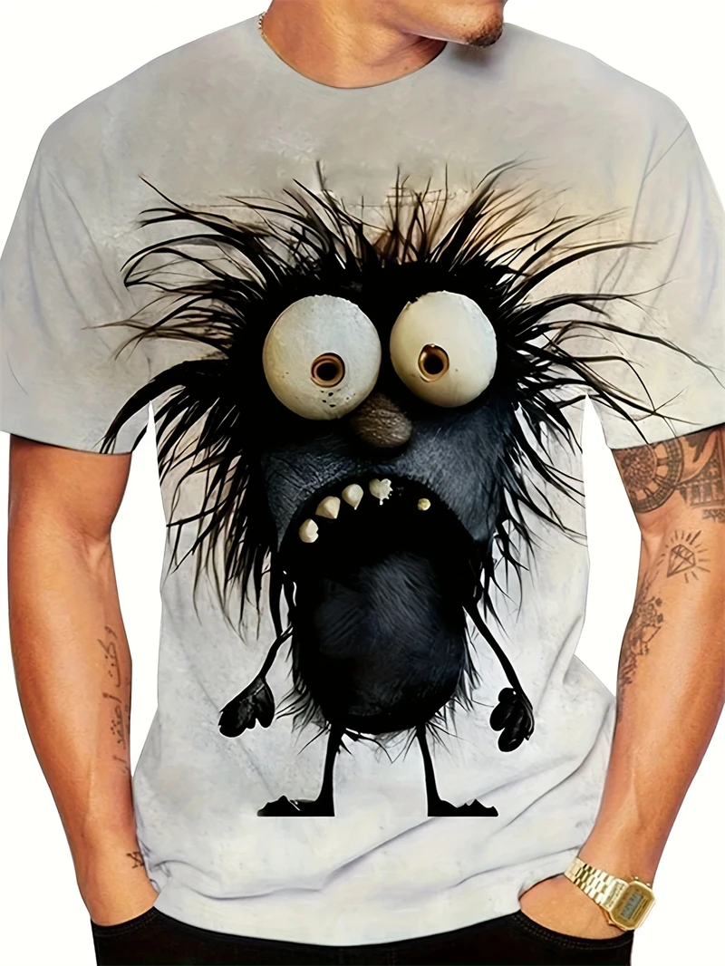 

New Summer Men T-Shirt Abstract 3D Printed Funny Graphic Tops Tees Male Casual Stylish Short Sleeve Clothing Fashion Streetwear