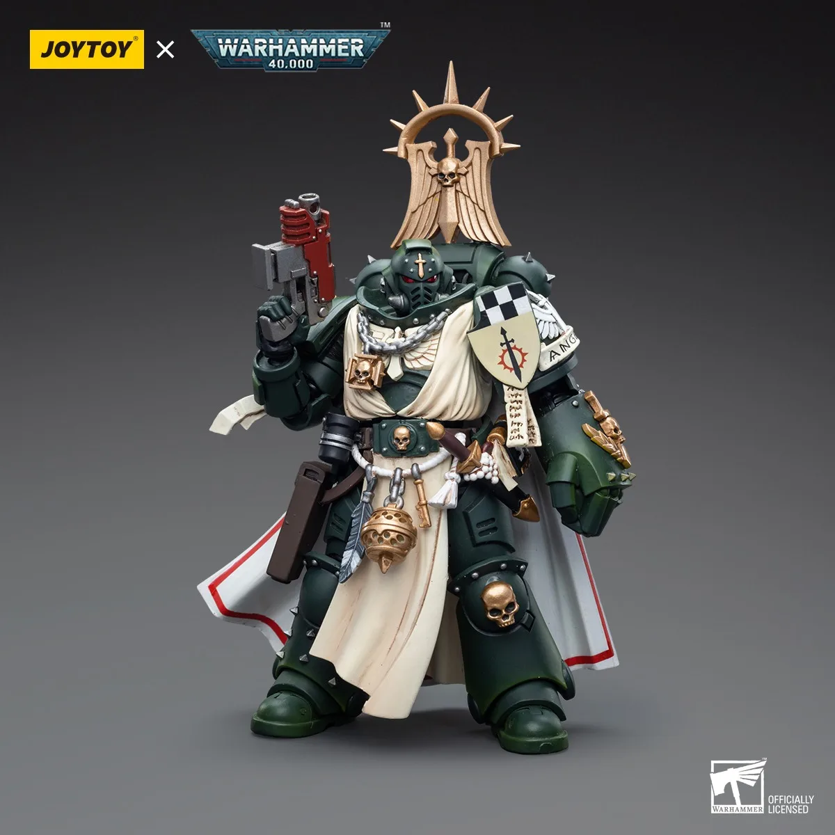 【Accessories】JOYTOY Warhammer 40k 1/18 Action Figures Dark Angels Master with Power Fist Model Toy