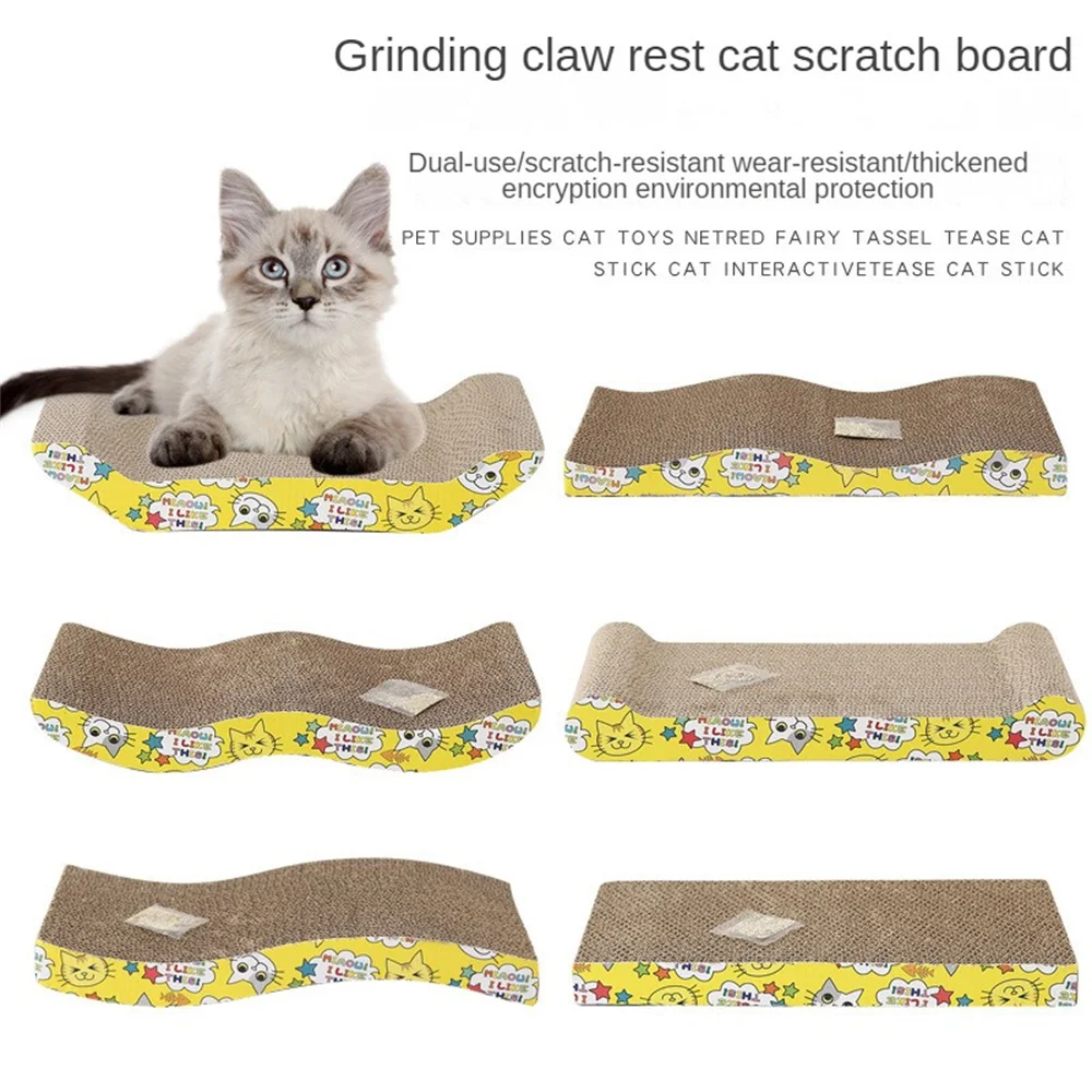 Pet Corrugated Paper Fresh Breath Grasp Resistance And Abrasion Resistance Comfortable Convenient Home Supplies Cat Claw Plate