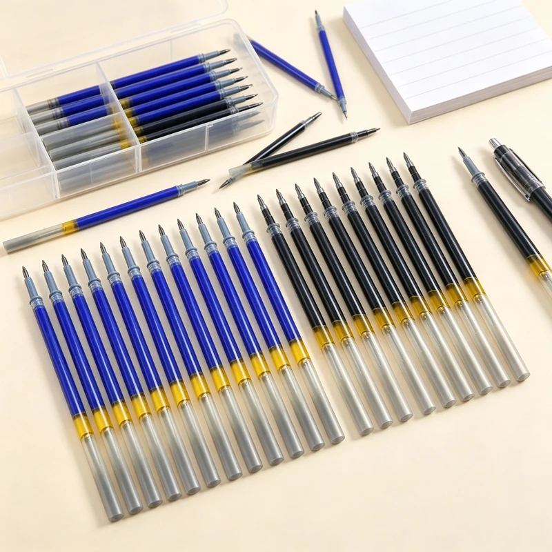 Press Erasable Gel Pen 0.5mm Large Capacity Erasable Refill Replaceable Rods Washable Handle School Office Supplies Stationery