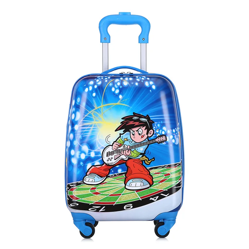 18 Inch High Quality Cartoon Cute Trolley Kids Luggage Travelling Carry-on Child Suitcase Boarding Case For Boys And Girls