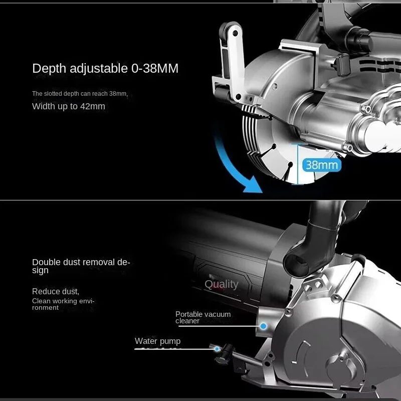 Stozzatrice per stampaggio una tantum da 4500W macchina per il taglio di pietre di grandi dimensioni senza polvere installazione di scanalature per pareti idroelettriche