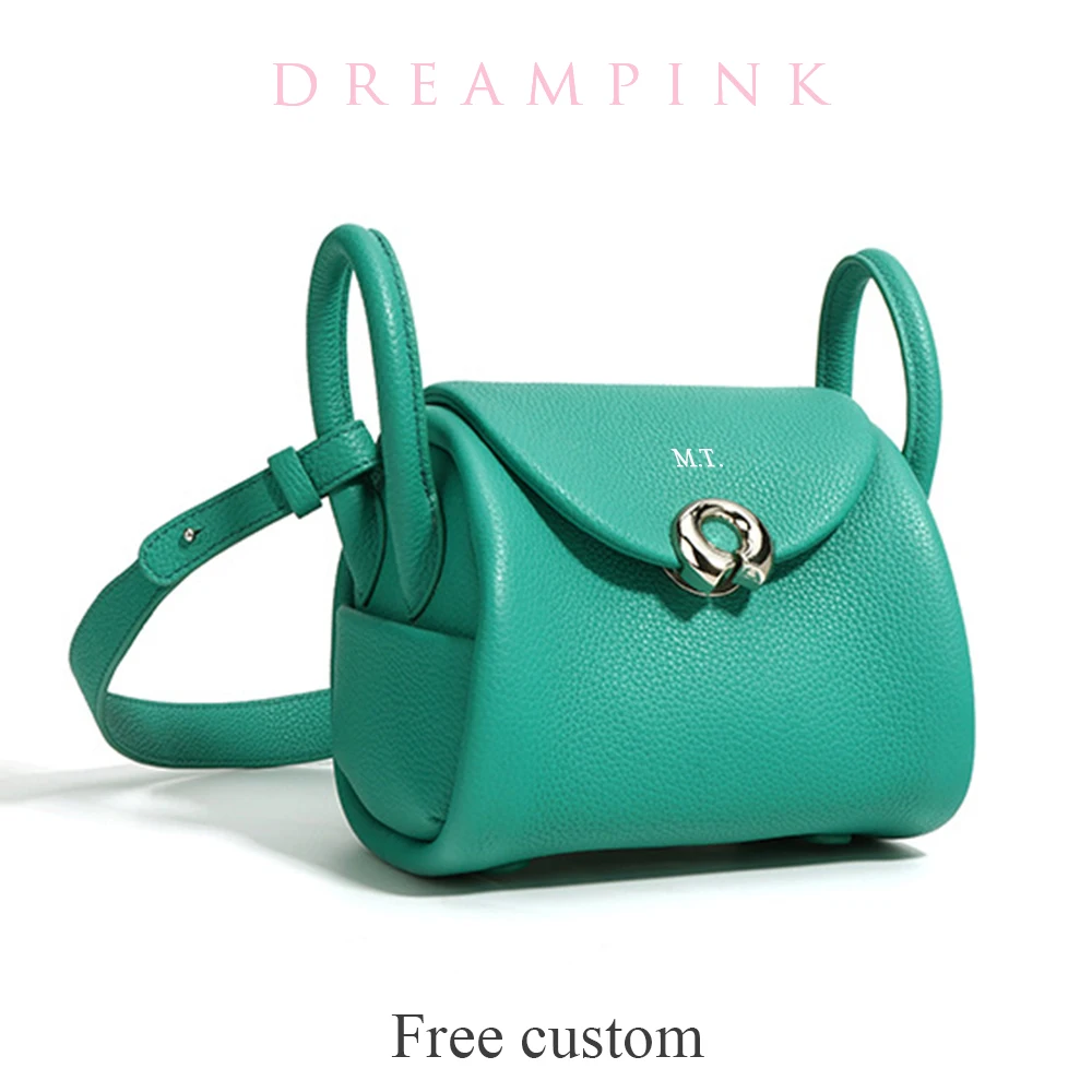 

Original Brand Women Bag Popular Pillow Genuine Leather Custom Letters Designer Luxury Shoulder Bag Lady New Handbags With Lock