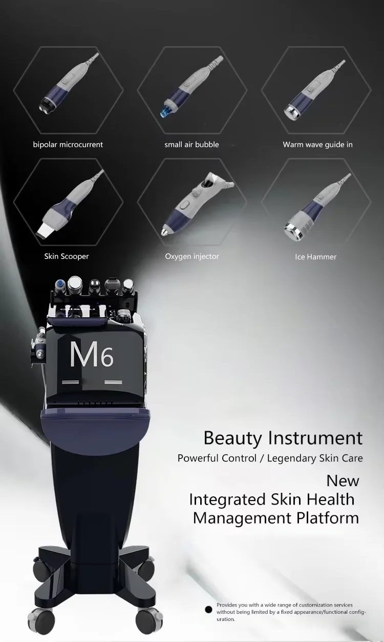 M6 آلة تقشير الجلد المائية آلة العناية بالوجه تبييض البشرة تنظيف الوجه آلة إزالة التجاعيد