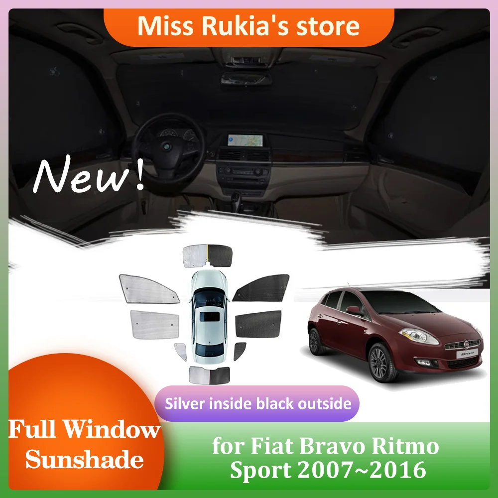 

Car Sunshades for Fiat Bravo Ritmo Sport 2007~2016 2008 Side Windows Sun Visor Side Windshield Sunroof Curtain Pad Accessories