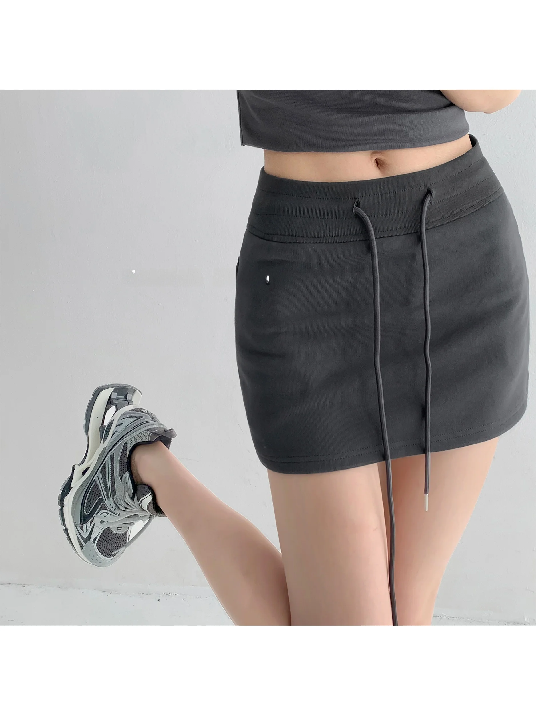 

Sweet Spicy Street Style Skirt Women's Low Waist Sporty Bodycon A-Line Skirt Casual Slimming Short Skirt for Teens