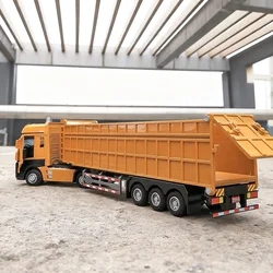 1/50 City Heavy Tipper Truck Model Diecasts Metal Slag Coal Mine Transport Vehicles Car Model Sound and Light Childrens Toy Gift