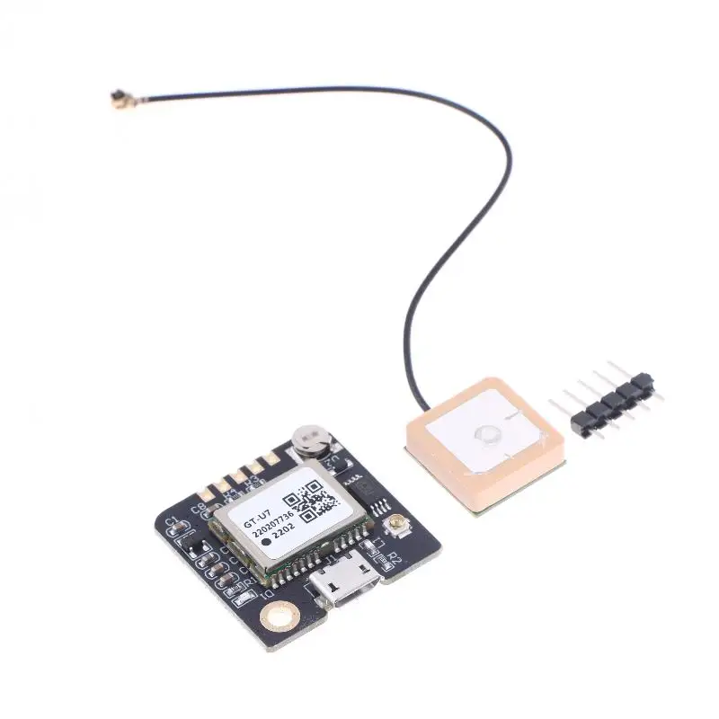 Module GPS GT-U7 Compatible avec le récepteur de positionnement par Satellite de Navigation NEO-6M, positionnement de haute précision pour véhicules, 1 pièce
