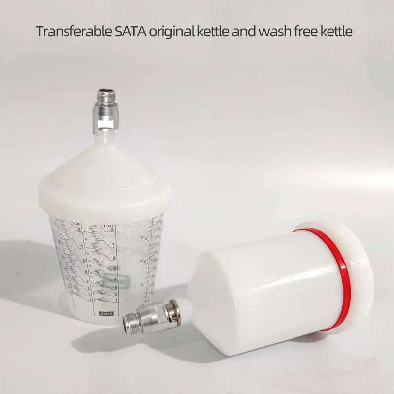 ATPRO Geschikt voor Devilbiss Spuitpistool naar SATA Wasvrije Pot Geschikt voor SATA Gun Pot Tank Aluminium Materiaal