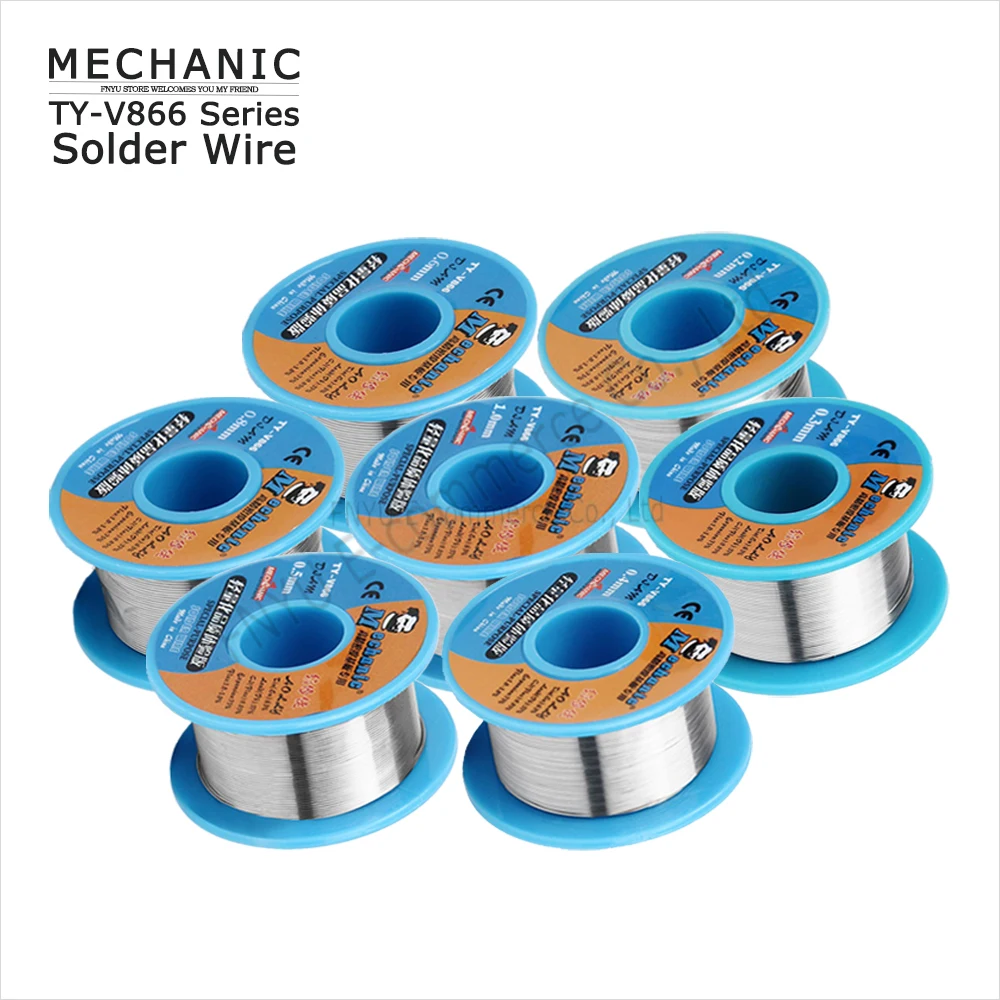 

Lead Solder Wire MECHANIC TY-V866 40G 0.3 0.4 0.5 0.6 0.8 1.0MM Rosin Core Low Temperature Auxiliary Flux Solder Wire Service