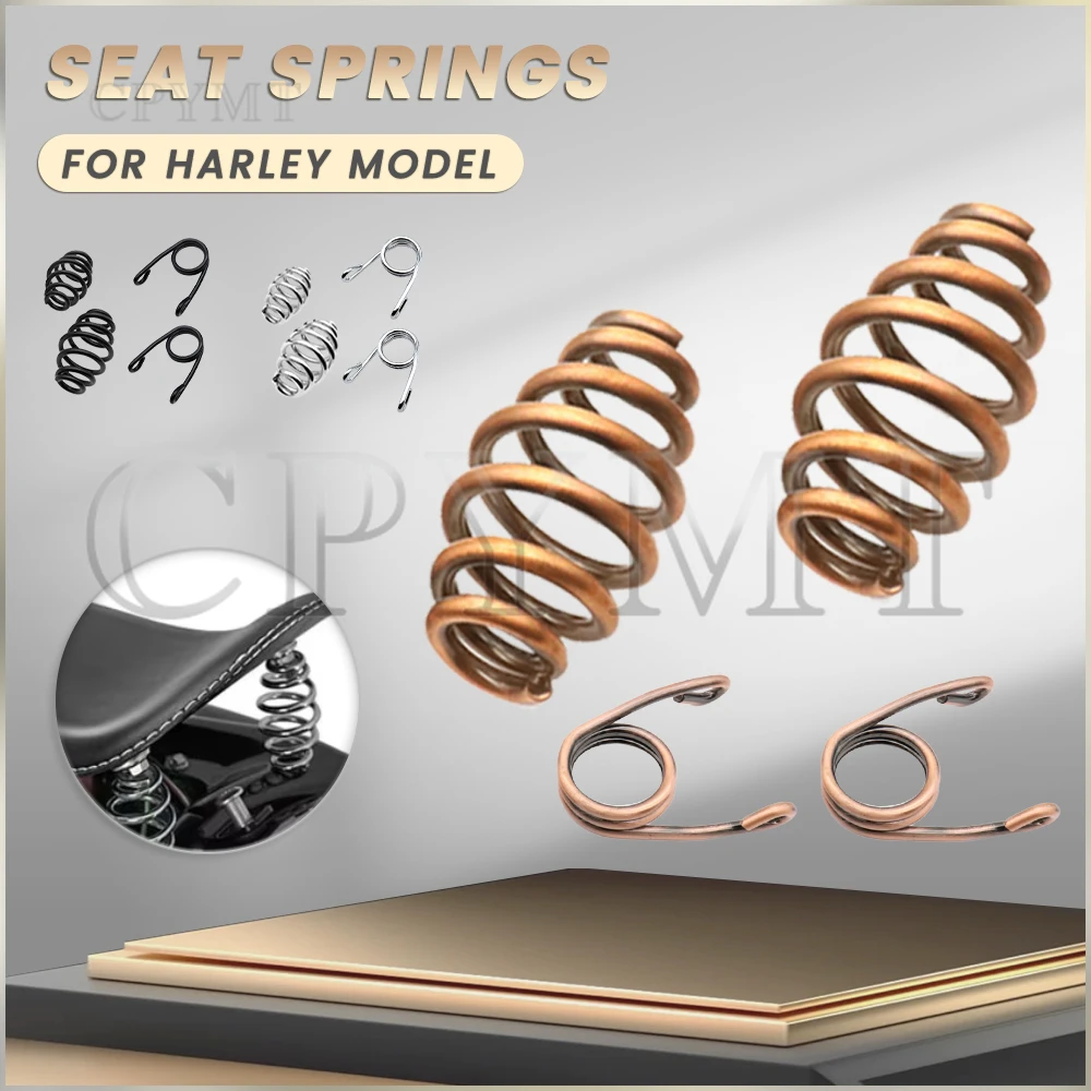 

Motorcycle Solo Seat Springs Mounting Saddle Seat Spring Fit for Harley Bobber Softail XL 883 1200 Sportster Touring Road King