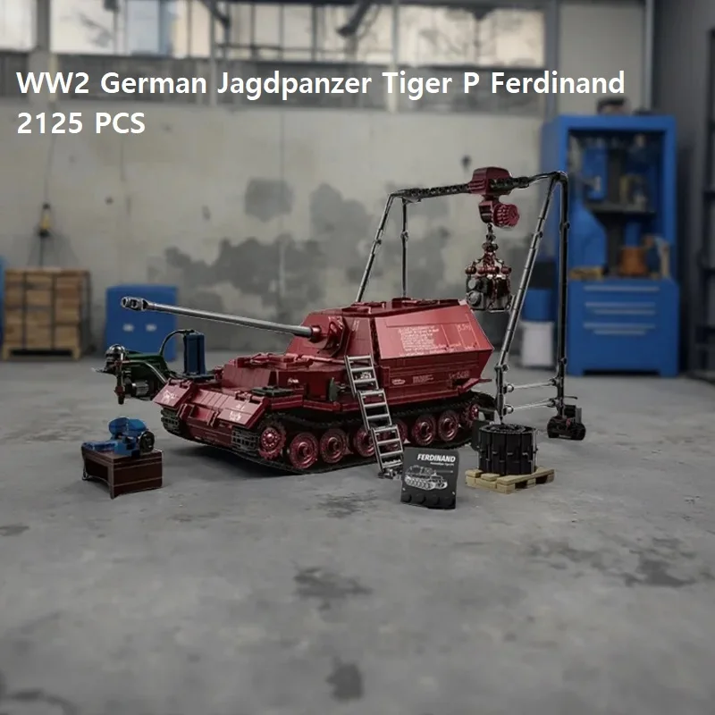 

WW2 German Jagdpanzer Tiger P Ferdinand Collectible Heavy Tank Destroyer Building Blocks | Educational Toy, Ideal Birthday Gifts