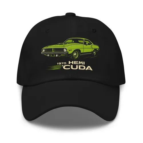 1970 'Cuda Classic Muscle Car Dad Hat – Vintage Green Barracuda Retro Automotive