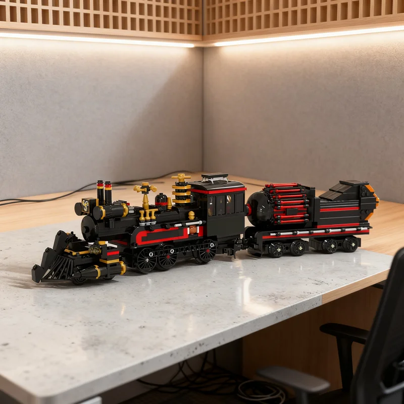 

880pcs MOC Back To The Future Jules Verne Time Train Model Building Blocks Architecture Christmas Gifts Toy Idea Education DIY