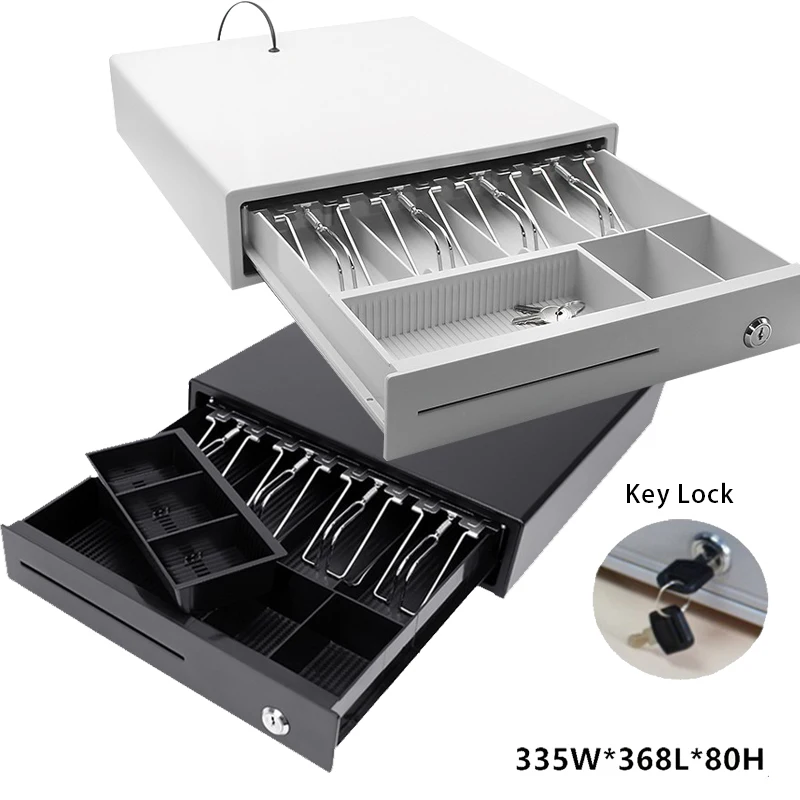 Supermarket Cashier Box, Coins Money Storage Drawers Under Desk Divider, Cabinet Organizer, Safe Box for Stores
