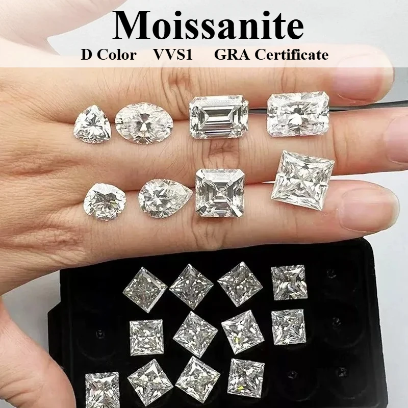 

High Quality Moissanite Stone D Color VVS1 Loose Gemstones for Custom Jewelry Making with GRA Certificate