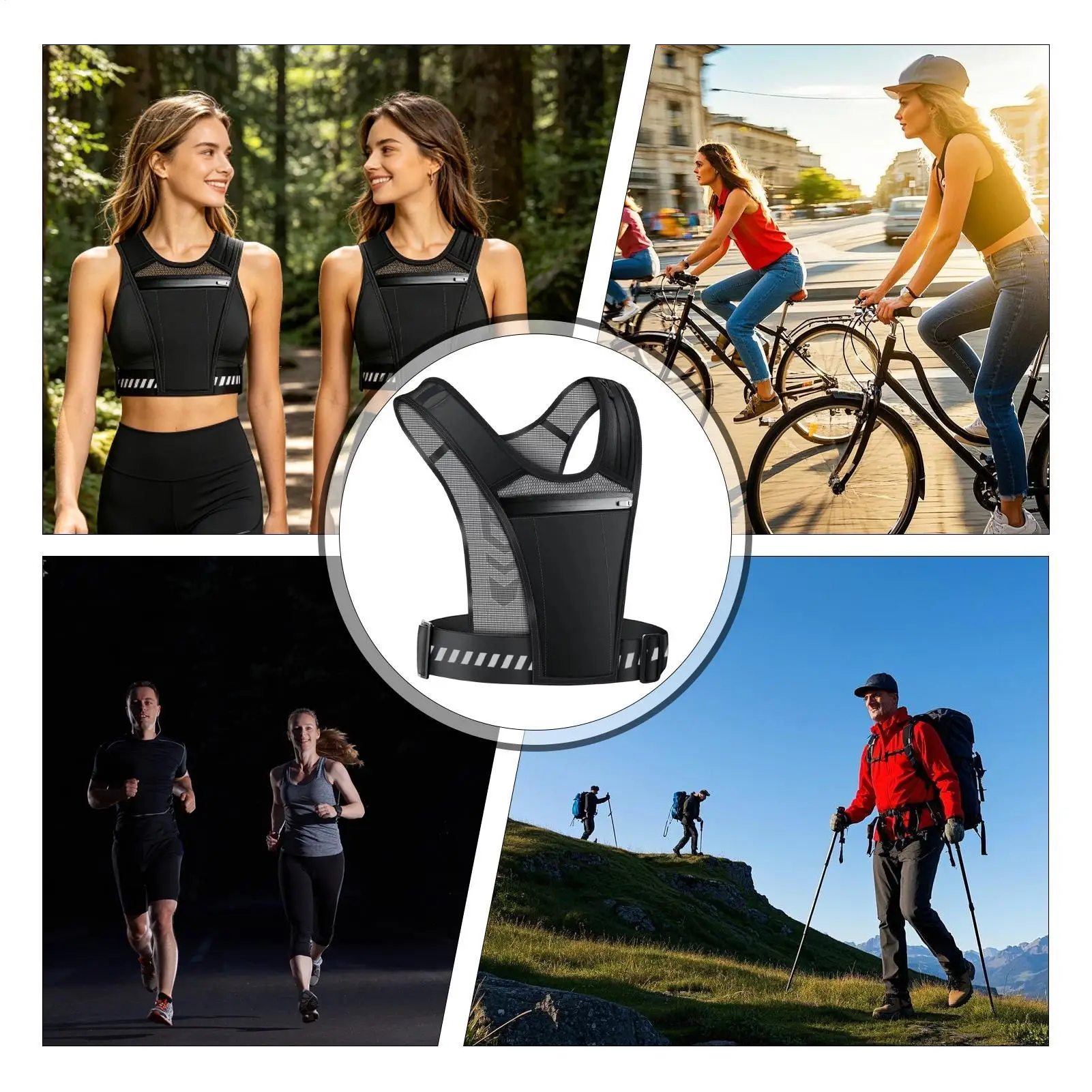 Running Water Vest Phone Holder Backpack Hiking Water Bottle Backpack For Women Men Runners Hikers Campers Fishermen