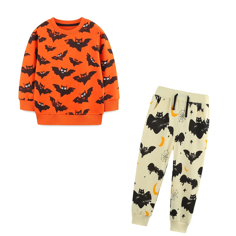 

Animals Bats 2 Pcs Suit Sweatshirts + Sweatpants Boys Clothing Sets Autumn Spring Long Sleeve Children's Clothes Outfits