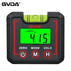 GVDA Digital Protractor Inclinometer 360° High Precision Goniometer Electronic Level Box Angle Finder Magnet Tilt Measuring Tool