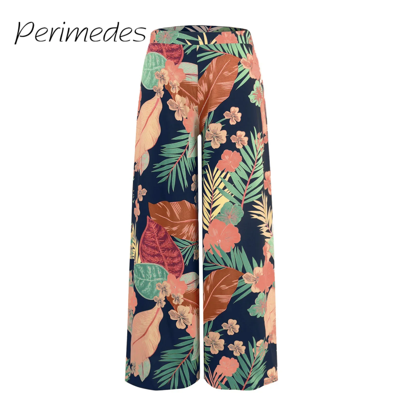 

Pantalones Women'S Wide Leg Pants Plant Printed Vacation Relaxed Loose Pants For Spring Summer Retro 2024 Comfortable Pants