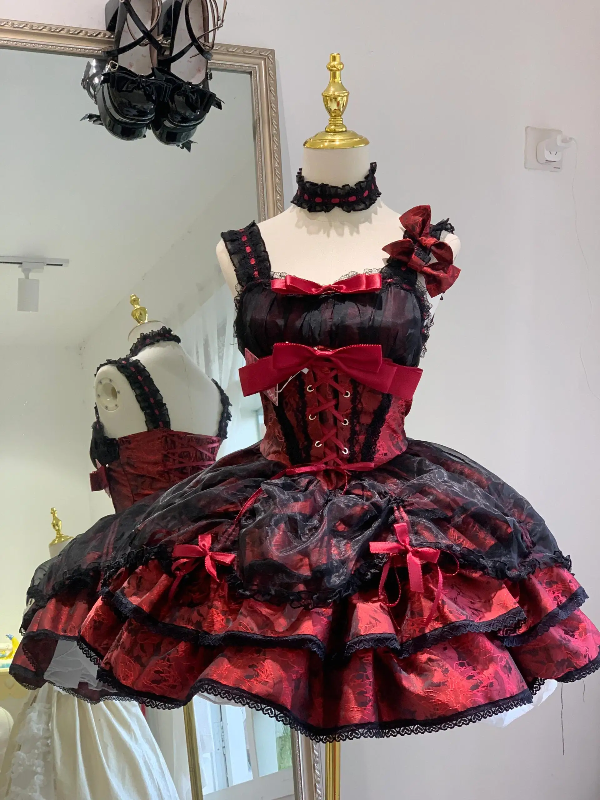 

Lolita JSK Strap Dress Subculture Sweet Soft Girl Fashionable Summer 2025 Women's Set Student Uniform Work Uniform